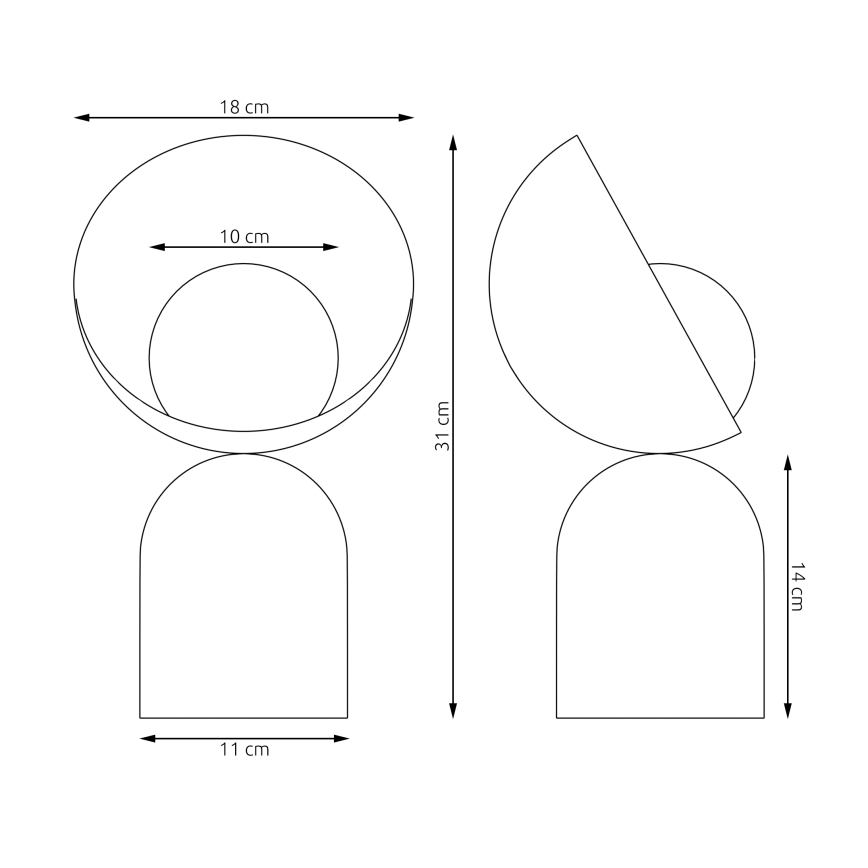 Galda lampa BOTO 1xG9/8W/230V pelēka