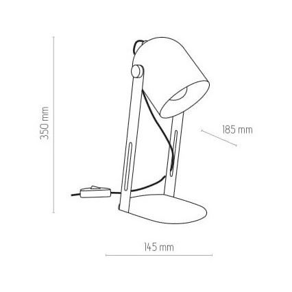 Galda lampa DAVIS 1xE27/60W/230V pelēka