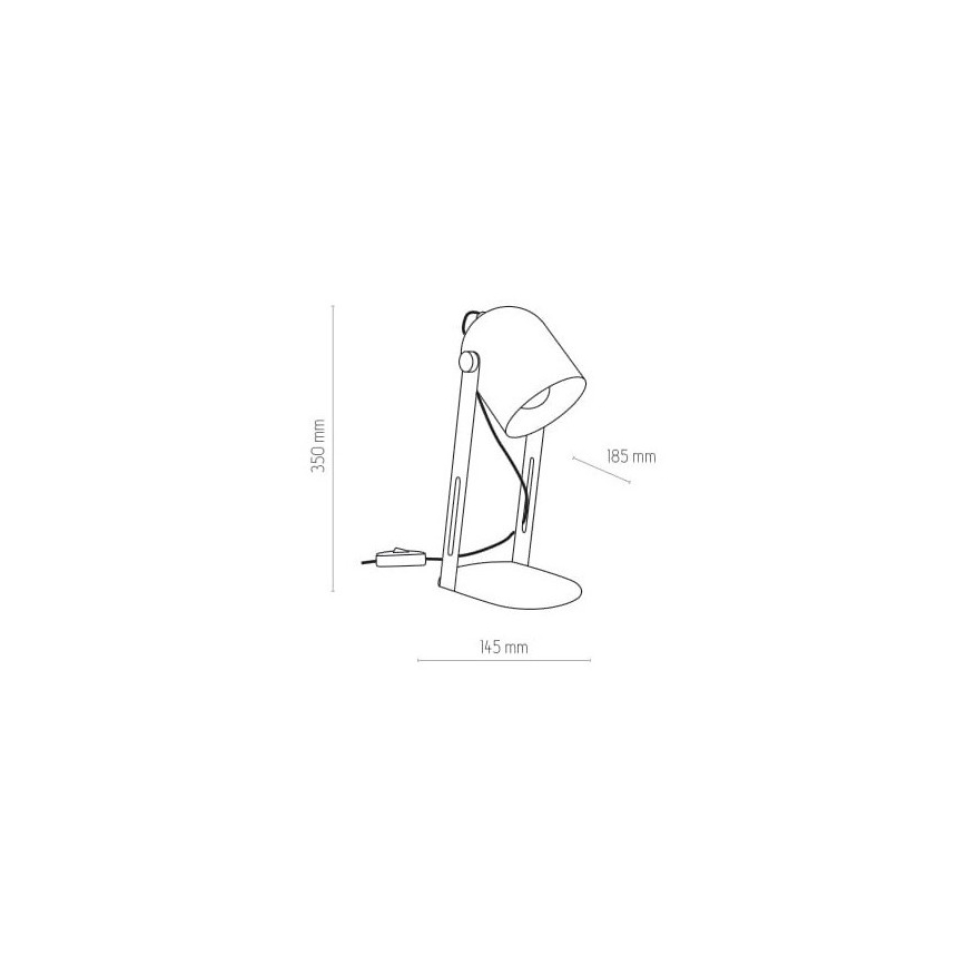 Galda lampa DAVIS 1xE27/60W/230V pelēka