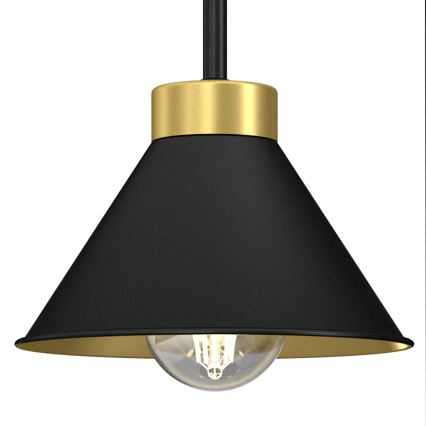 Galda lampa DEMET 1xE27/15W/230V melna/zelta