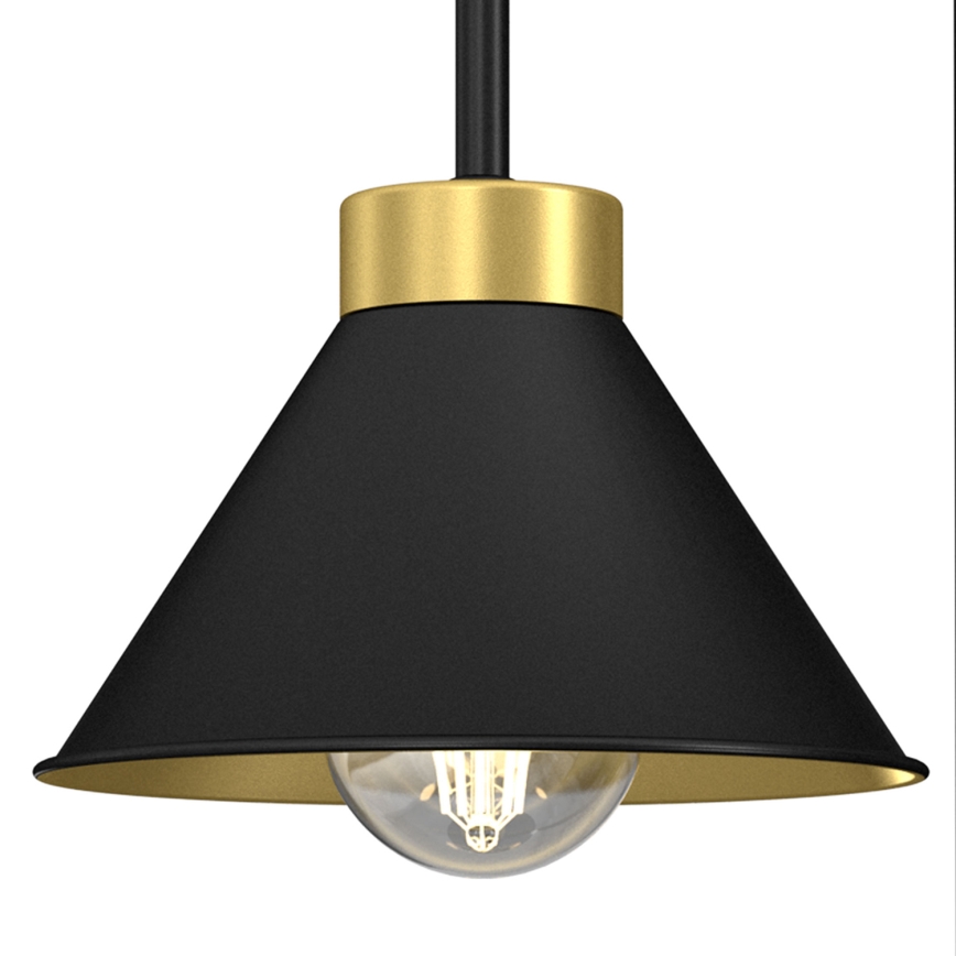 Galda lampa DEMET 1xE27/15W/230V melna/zelta