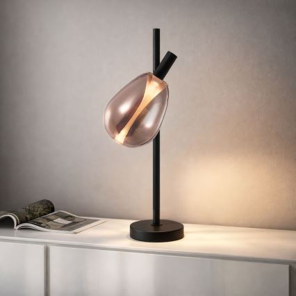 Galda lampa DENSO 1xG9/5W/230V miedzaina/melna