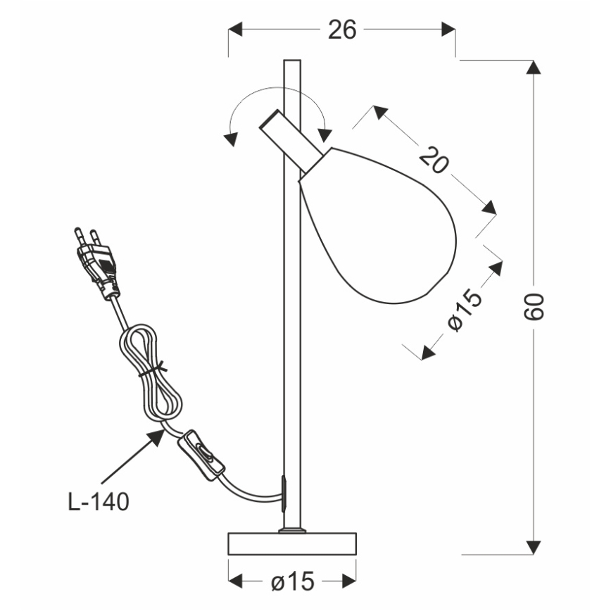 Galda lampa DENSO 1xG9/5W/230V miedzaina/melna