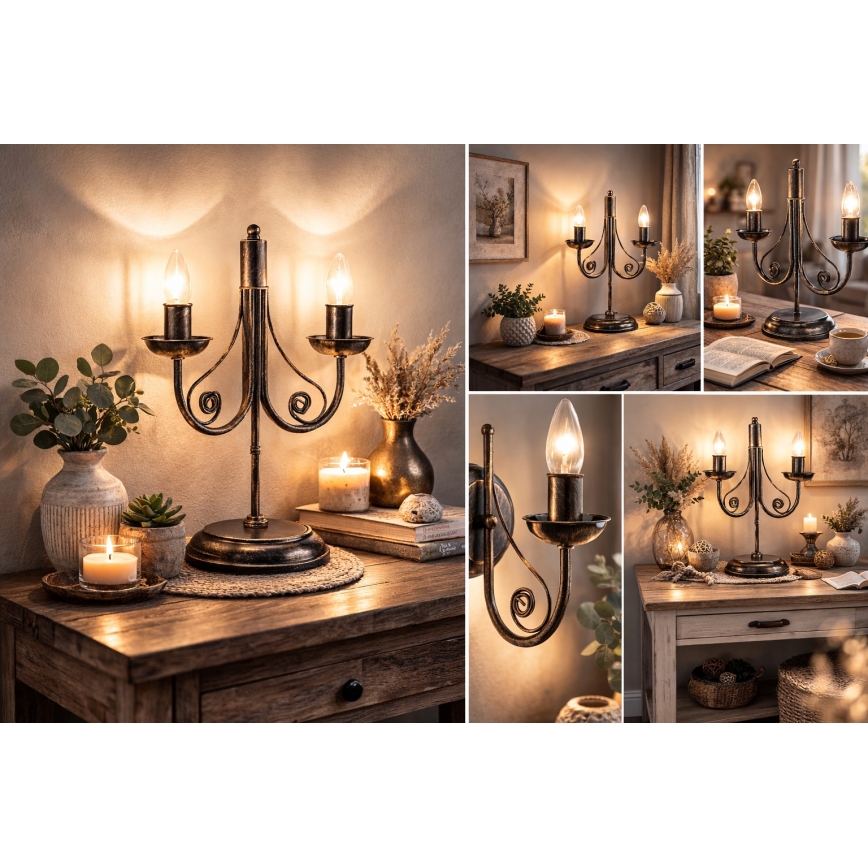 Galda lampa DONATO 2xE14/40W/230V