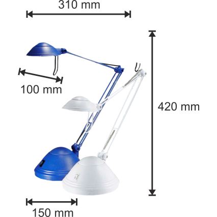 Galda lampa ELA 1xGY6,35/50W/230V/12V zila