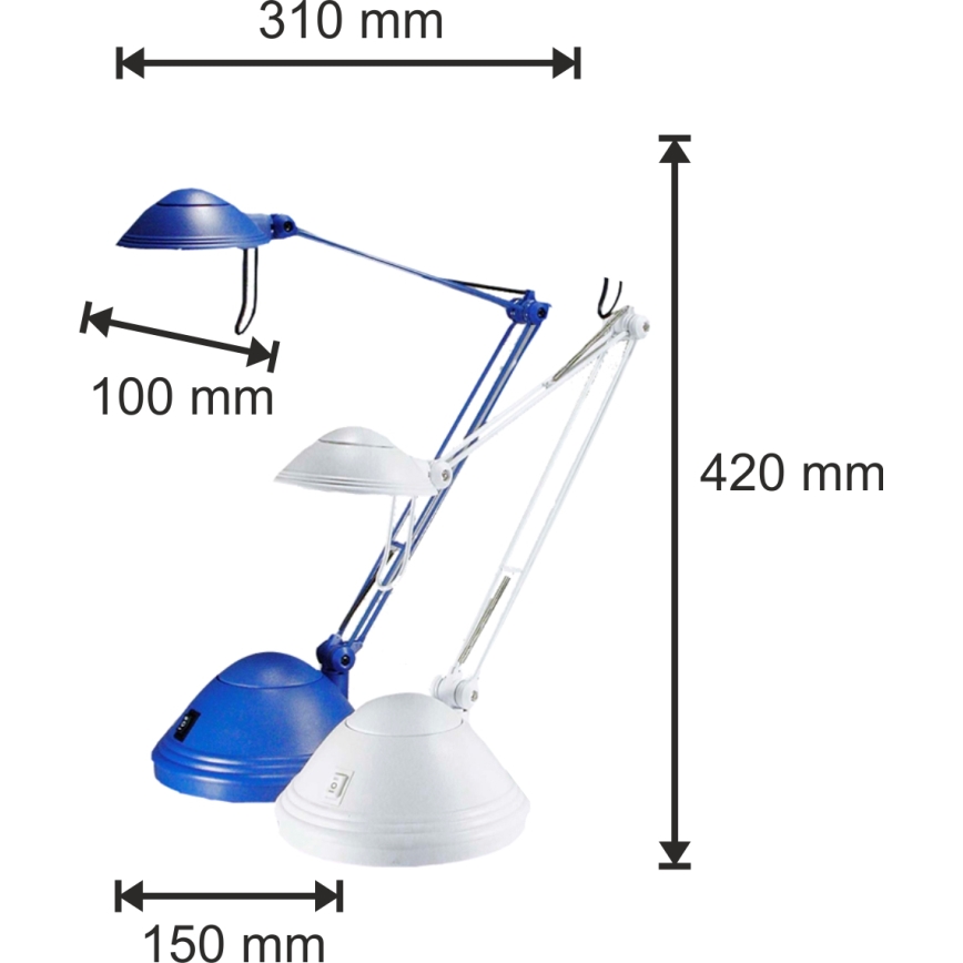 Galda lampa ELA 1xGY6,35/50W/230V/12V zila