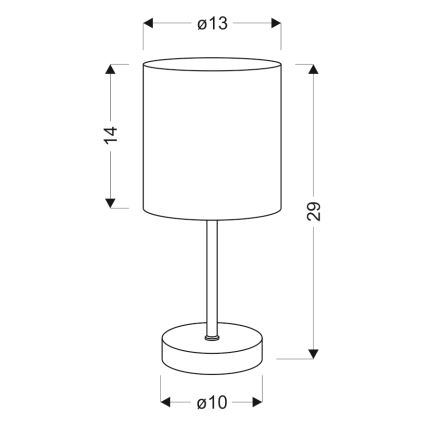 Galda lampa EMILY 1xE14/40W/230V bēša/spīdīgi hromēts