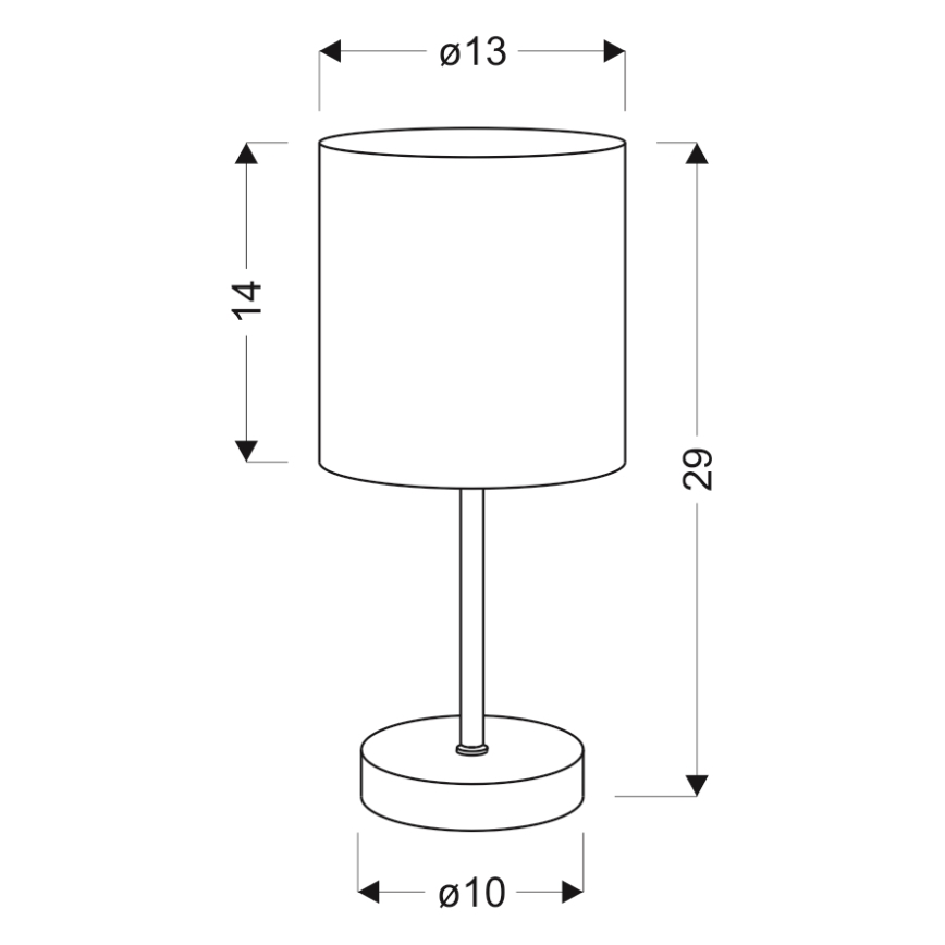 Galda lampa EMILY 1xE14/40W/230V krēmkrāsa/spīdīgi hromēts