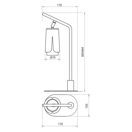 Galda lampa FLOWER 1xGU10/8W/230V balta