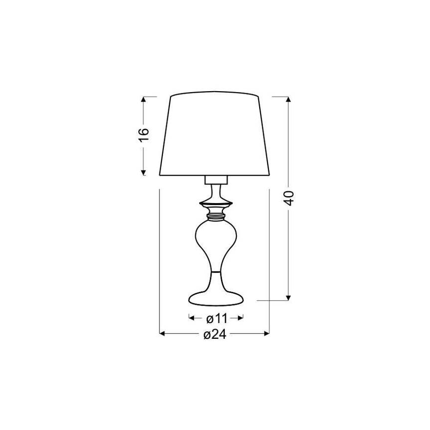 Galda lampa GILLENIA 1xE27/60W/230V