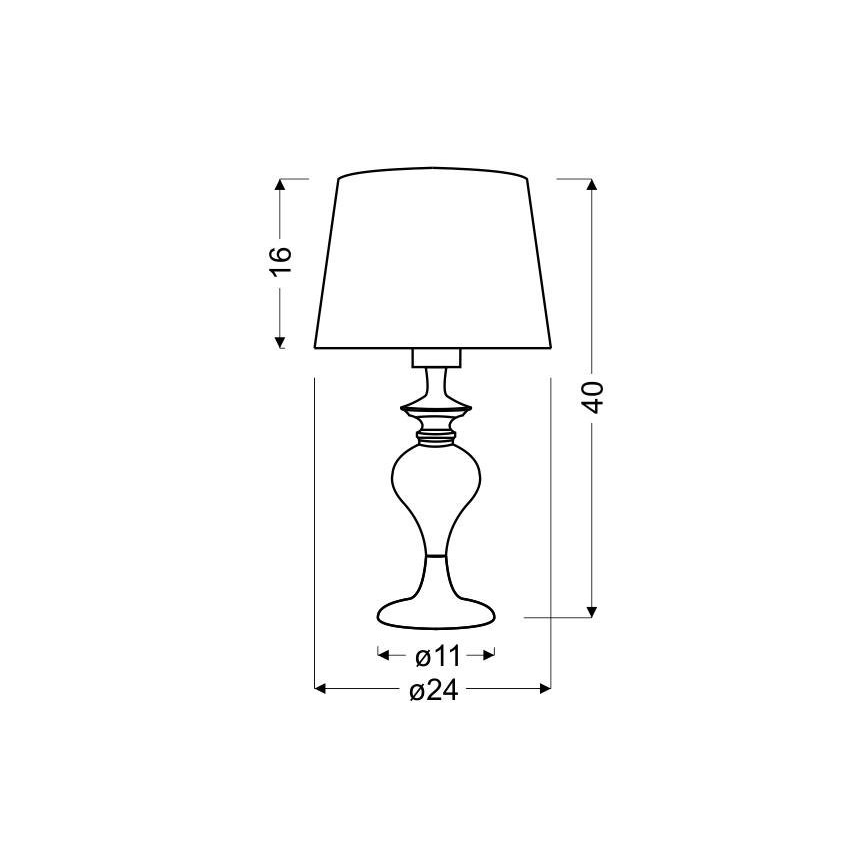 Galda lampa GILLENIA 1xE27/60W/230V