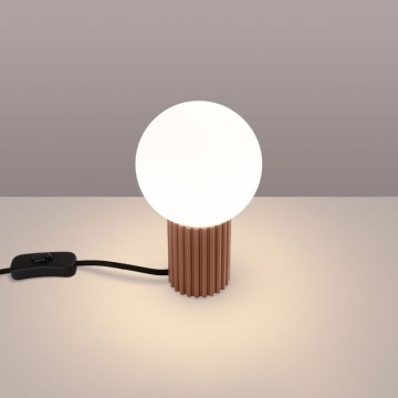 Galda lampa HALO 1xG9/8W/230V d. 12 cm brūna