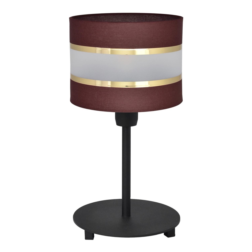 Galda lampa HELEN 1xE27/15W/230V brūna/melna/zeltaina