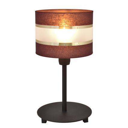 Galda lampa HELEN 1xE27/15W/230V brūna/melna/zeltaina