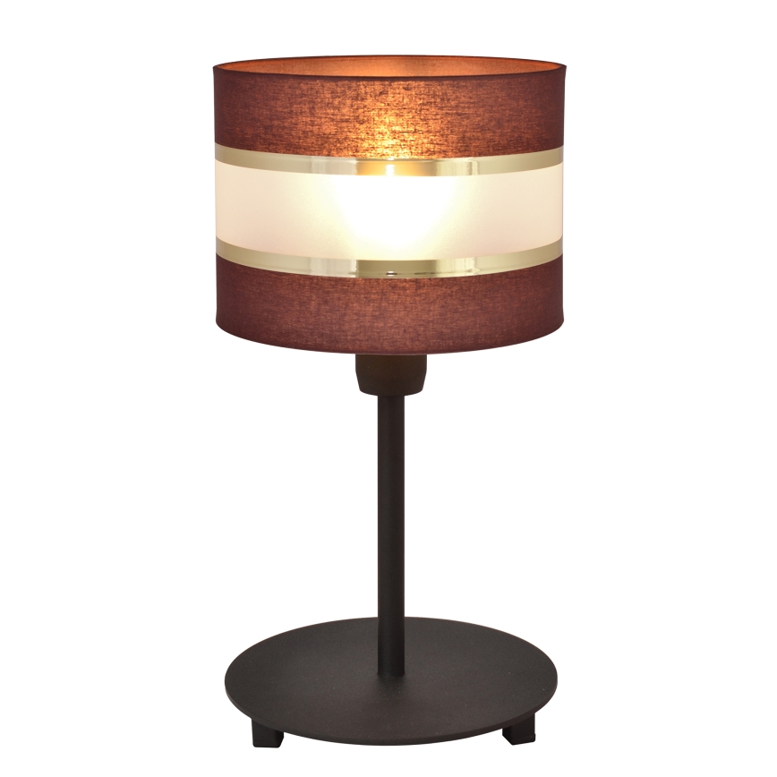Galda lampa HELEN 1xE27/15W/230V brūna/melna/zeltaina
