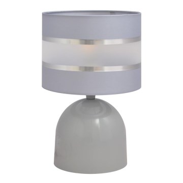 Galda lampa HELEN 1xE27/15W/230V pelēka/sudraba