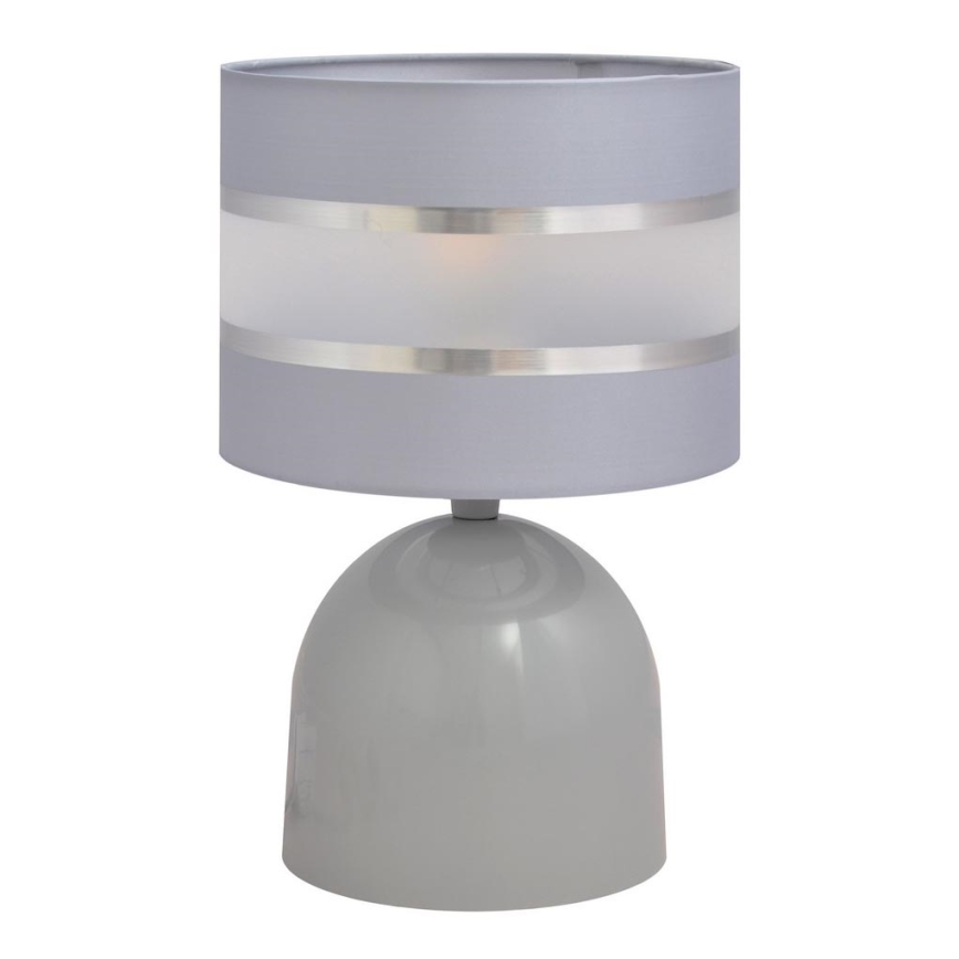 Galda lampa HELEN 1xE27/15W/230V pelēka/sudraba