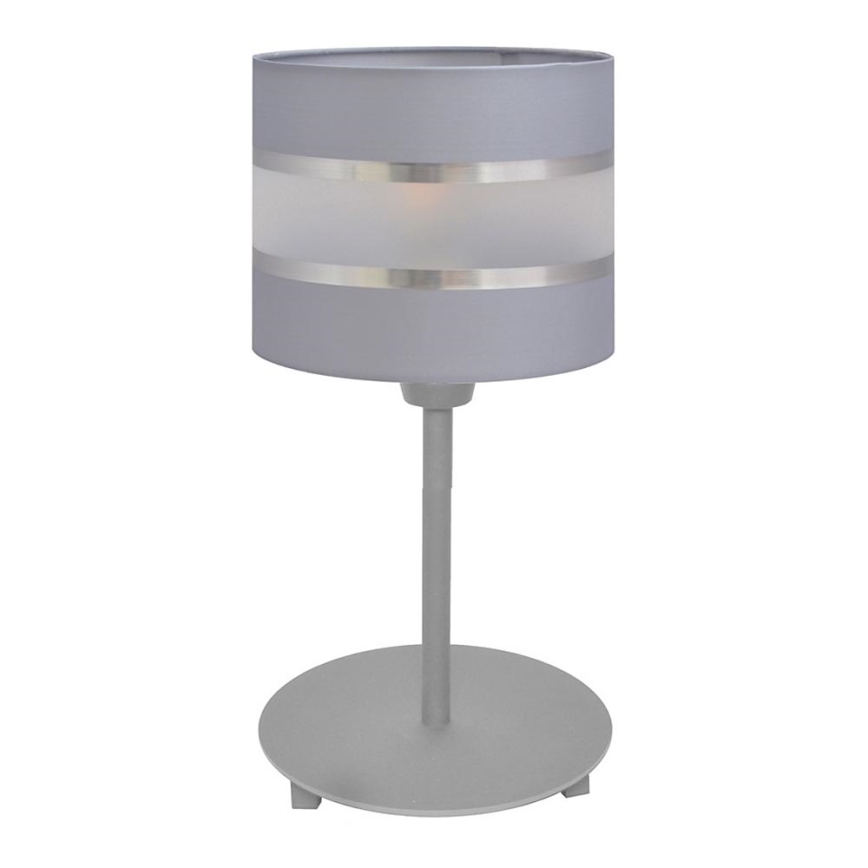 Galda lampa HELEN 1xE27/15W/230V pelēka/sudraba