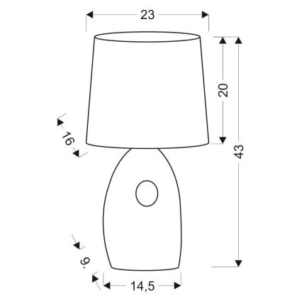 Galda lampa HIERRO 1xE27/60W/230V melna/zelta