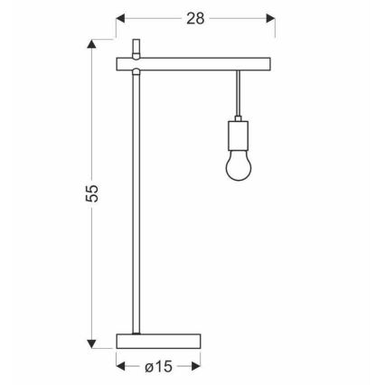 Galda lampa IZZY 1xE27/60W/230V