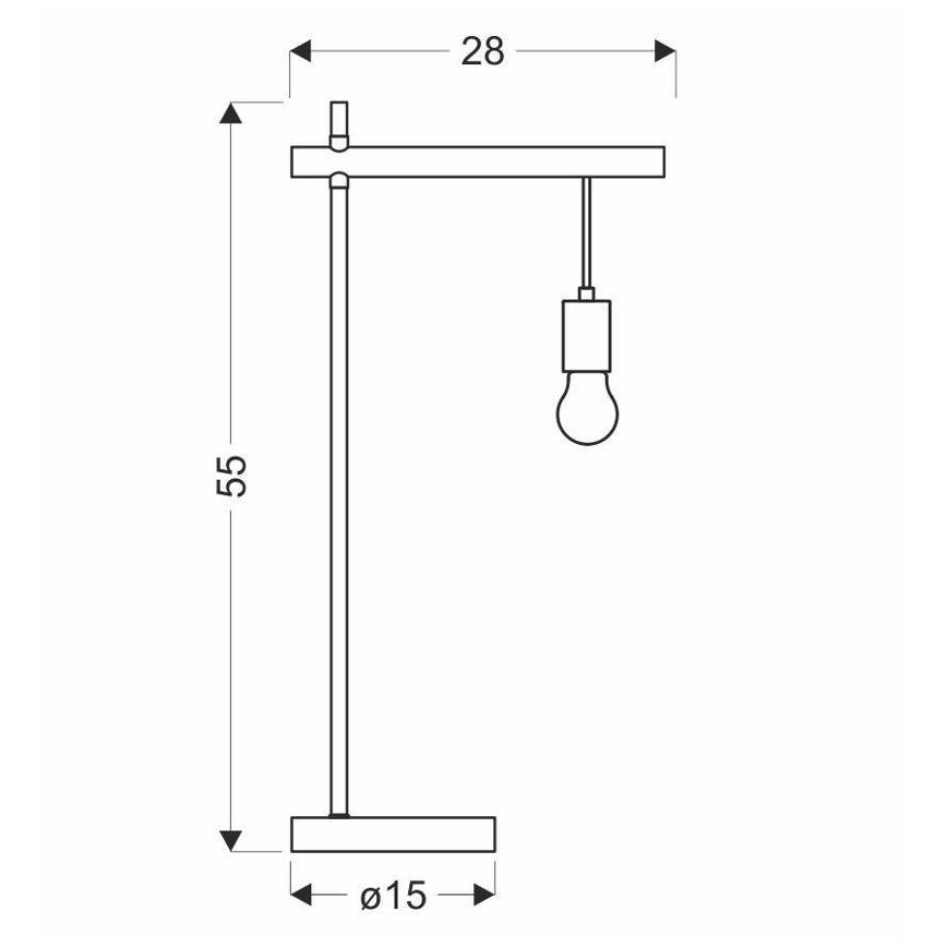Galda lampa IZZY 1xE27/60W/230V