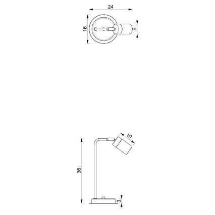 Galda lampa JOKER 1xGU10/25W/230V balta/zelta