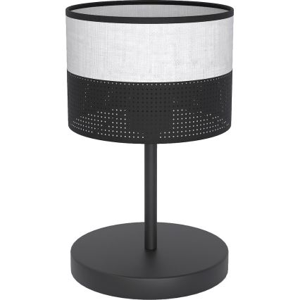 Galda lampa KARBON 1xE27/15W/230V melna/pelēka