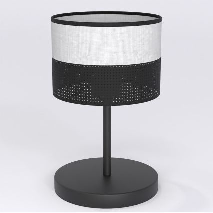 Galda lampa KARBON 1xE27/15W/230V melna/pelēka