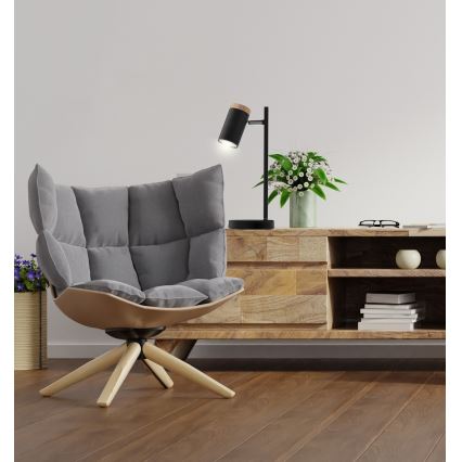 Galda lampa LAGOS 1xGU10/15W/230V melna/brūna