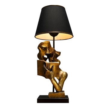 Galda lampa LECTURE 1xE27/40W/230V melna/zelta