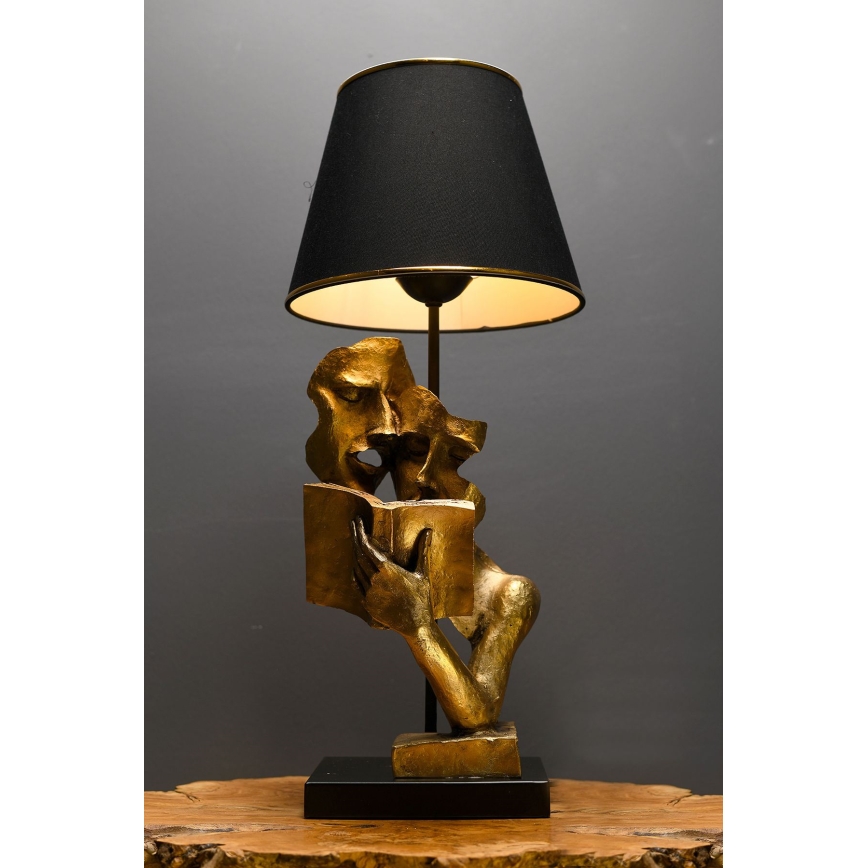Galda lampa LECTURE 1xE27/40W/230V melna/zelta
