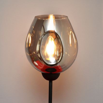 Galda lampa LILI 1xE27/15W/230V melna/pelēka