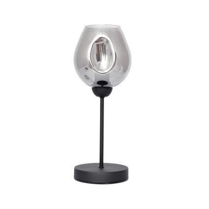 Galda lampa LILI 1xE27/15W/230V melna/pelēka