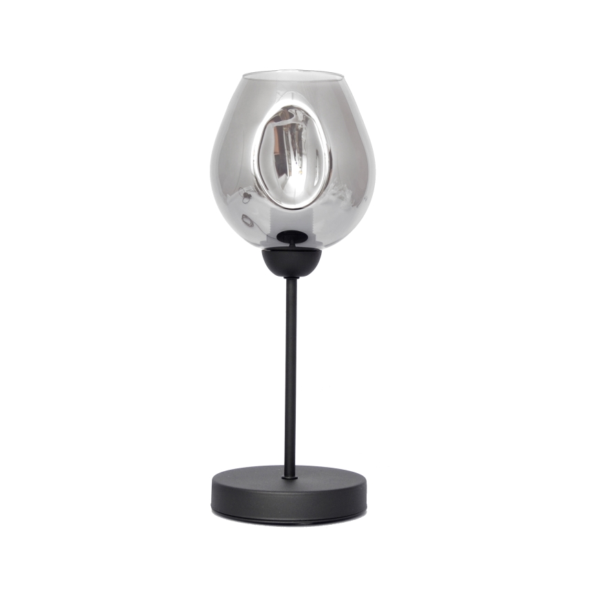 Galda lampa LILI 1xE27/15W/230V melna/pelēka