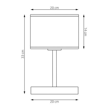 Galda lampa LUX 1xE27/15W/230V melna/zelta