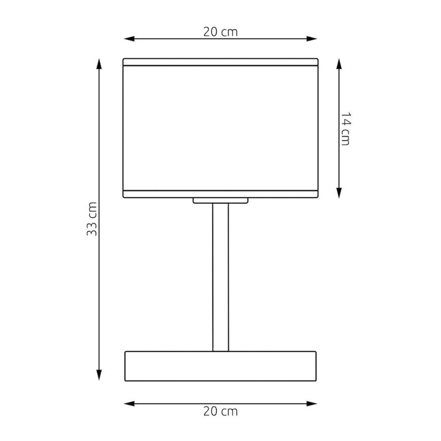 Galda lampa LUX 1xE27/15W/230V melna/zelta