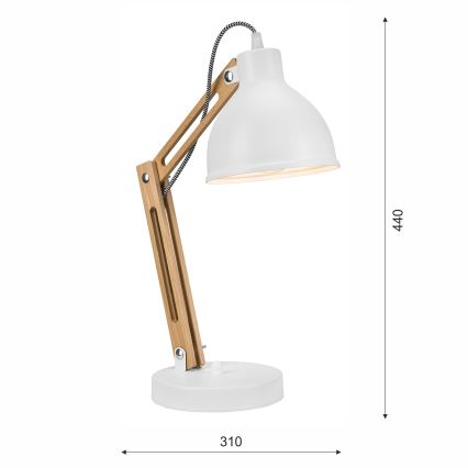Galda lampa MARCELLO 1xE27/60W/230V dižskābardis