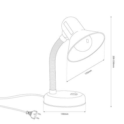 Galda lampa MENTOR 1xE27/15W/230V zaļa