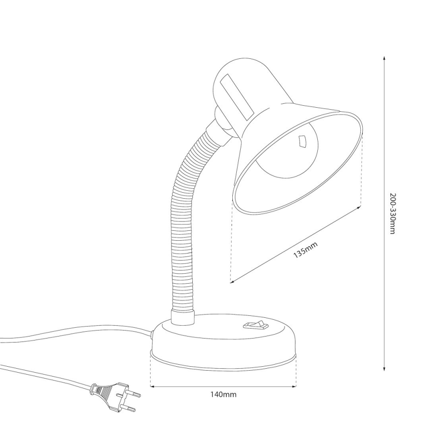 Galda lampa MENTOR 1xE27/15W/230V zaļa