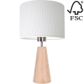 Galda lampa MERCEDES 1xE27/40W/230V d. 43 cm balta/ozols – FSC sertificēts