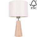 Galda lampa MERCEDES 1xE27/40W/230V d. 43 cm krēmkrāsa/ozols – FSC sertificēts