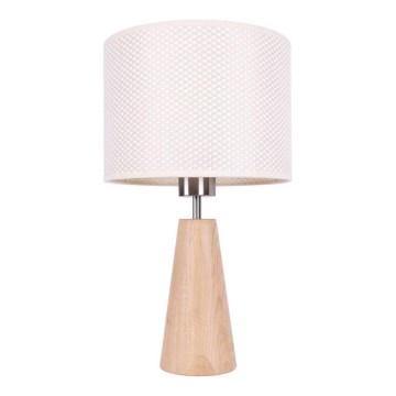 Galda lampa MERCEDES 1xE27/40W/230V diam. 43 cm krēmkrāsa/ozols