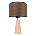Galda lampa MERCEDES 1xE27/40W/230V Ø 43 cm brūna/ozols