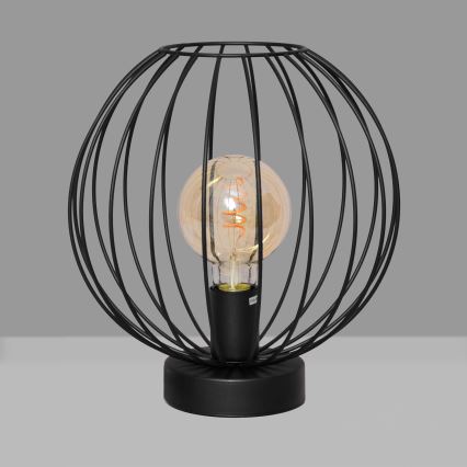 Galda lampa MERCURE 1xE27/15W/230V melna
