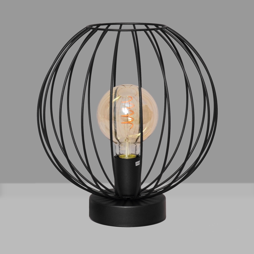 Galda lampa MERCURE 1xE27/15W/230V melna