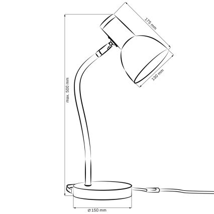 Galda lampa MIMI 1xE27/10W/230V rozā