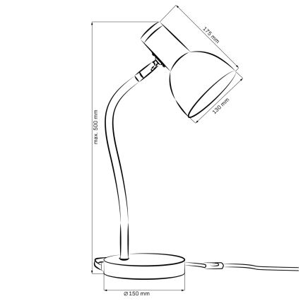 Galda lampa MIMI 1xE27/10W/230V zila