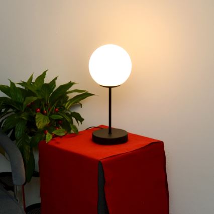 Galda lampa MOON 1xE27/15W/230V melna