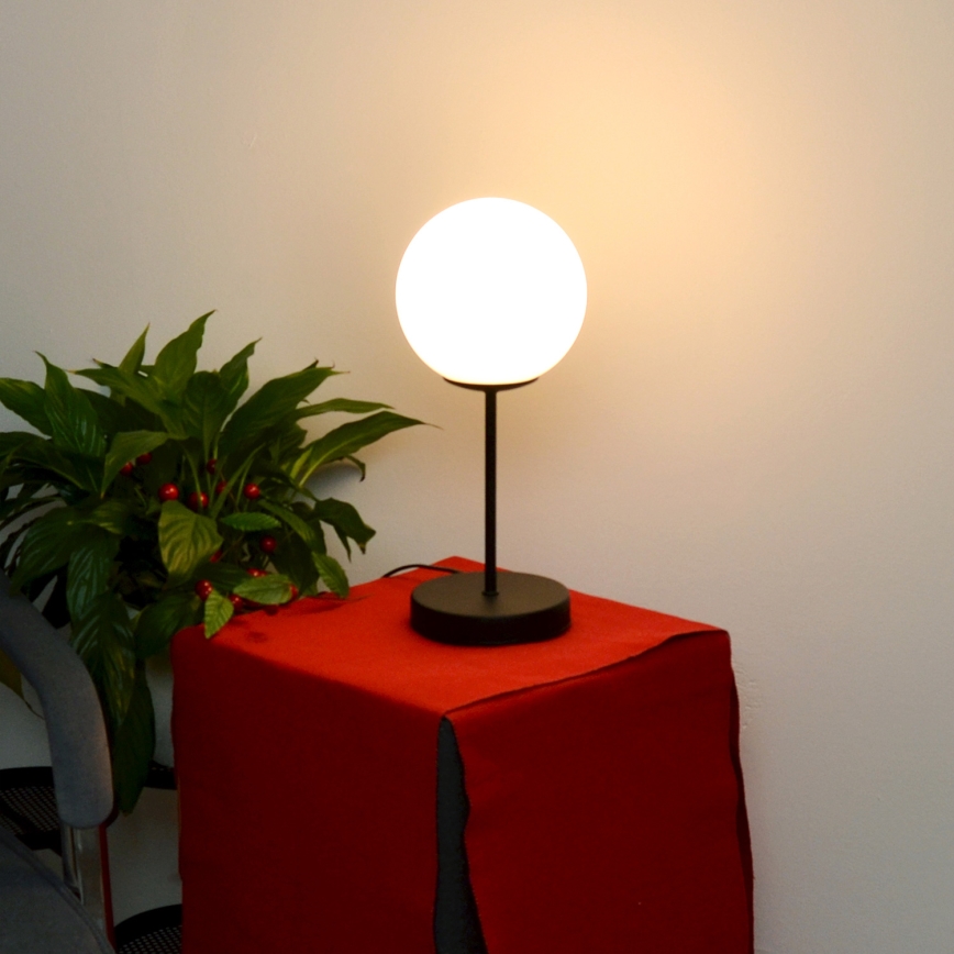 Galda lampa MOON 1xE27/15W/230V melna
