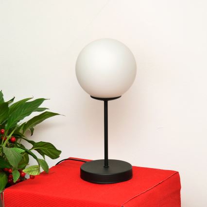 Galda lampa MOON 1xE27/15W/230V melna